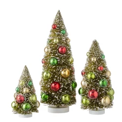 The Jolly Christmas Shop Raz Bottle Brush Tree With Multicolor Ornaments Christmas Decoration 4115563