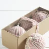 Clearance The Jolly Christmas Shop Raz Box Of 3 4" Red Ticking Stripe Christmas Ornaments 4220852