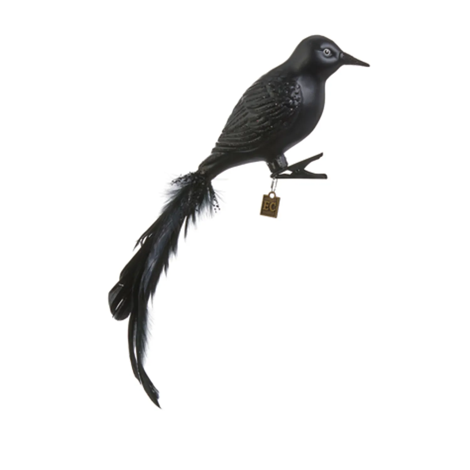 Sale The Jolly Christmas Shop Raz Eric Cortina 10.5" Blackbird Glass Halloween Clip On Ornament 4453119