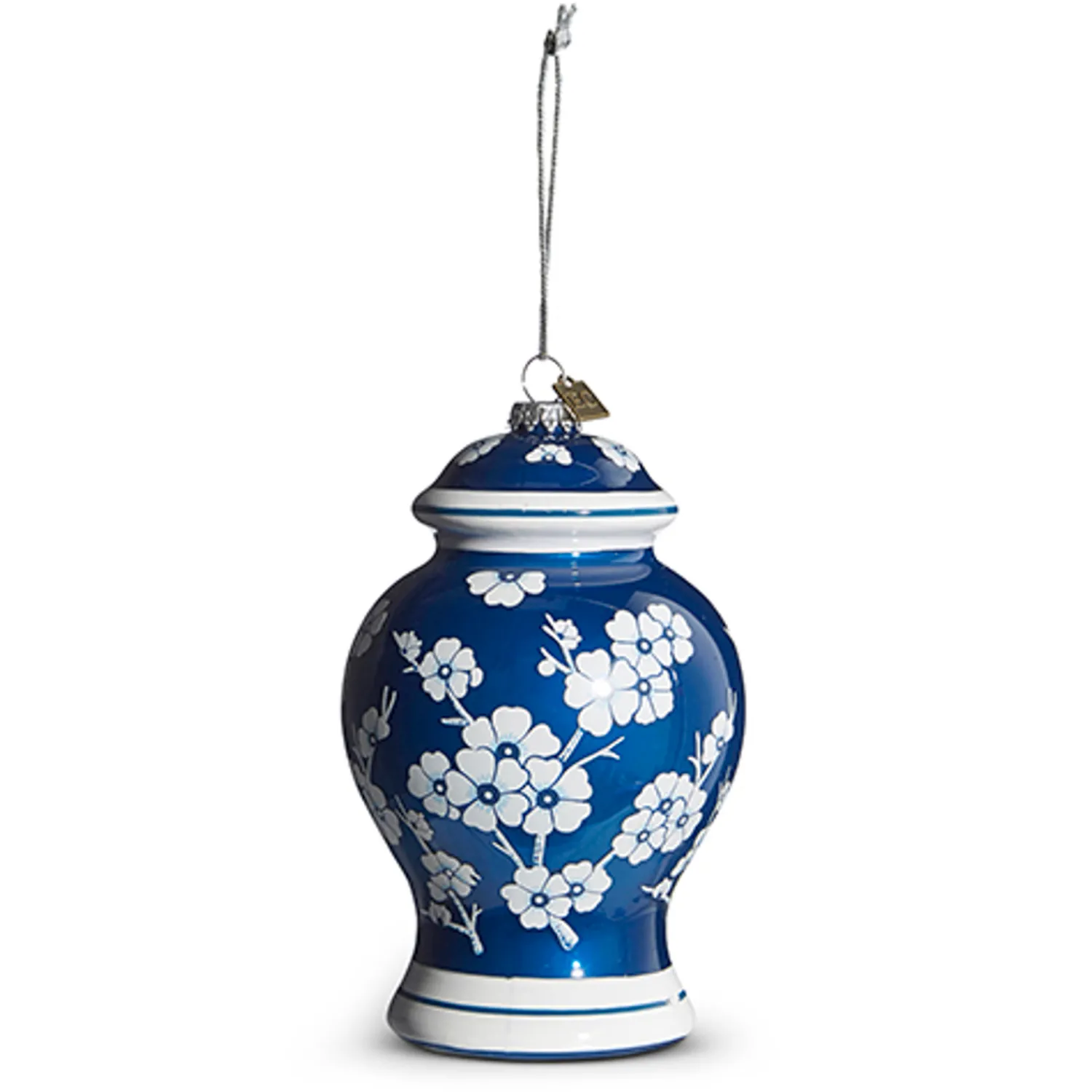 Online The Jolly Christmas Shop Raz Eric Cortina 6.5" Blue Delft Ginger Jar Glass Christmas Ornament 4353182