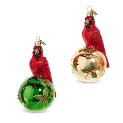 New The Jolly Christmas Shop Raz Eric Cortina 5" Elegant Cardinal Glass Christmas Ornament 4353115
