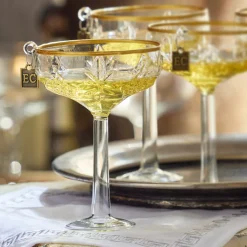 Online The Jolly Christmas Shop Raz Eric Cortina 4.5" Elegant Coupe Champagne Glass Christmas Ornament 4353121