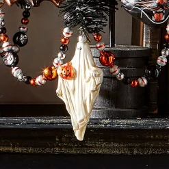 Discount The Jolly Christmas Shop Raz Eric Cortina 5.5" Friendly Ghost With Pumpkin Glass Halloween Ornament 4453109