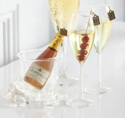 Discount The Jolly Christmas Shop Raz Eric Cortina 4.25" Ice Bucket With Champagne Glass Christmas Ornament 4053111