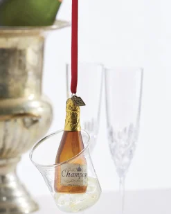 Discount The Jolly Christmas Shop Raz Eric Cortina 4.25" Ice Bucket With Champagne Glass Christmas Ornament 4053111