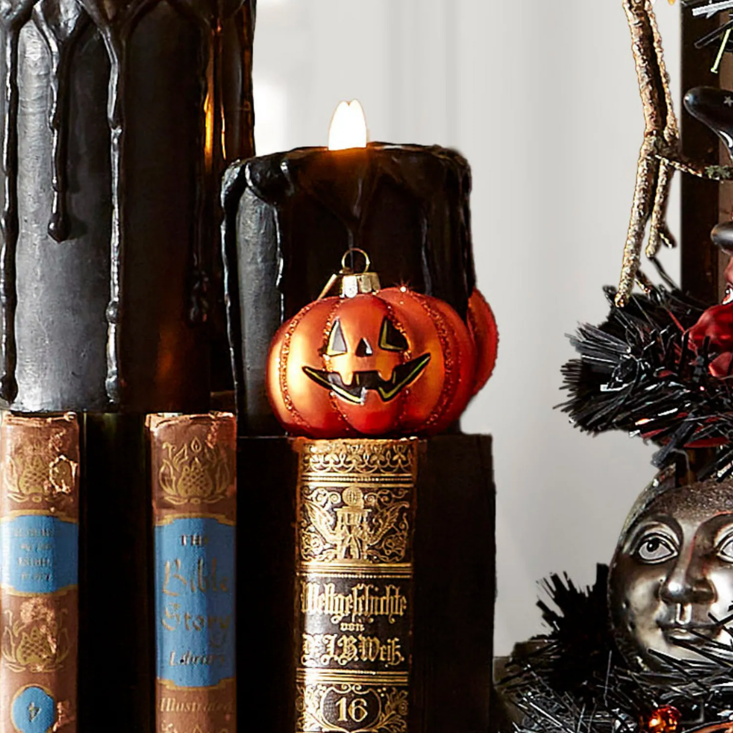 Clearance The Jolly Christmas Shop Raz Eric Cortina 2.75" Jack O Lantern Pumpkin Glass Halloween Ornament 4453117