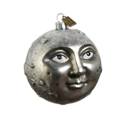 New The Jolly Christmas Shop Raz Eric Cortina 3.25" Man In The Moon Glass Ball Halloween Ornament 4453118