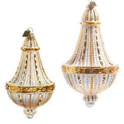 The Jolly Christmas Shop Raz Eric Cortina 5.75" Or 8" Estate Chandelier Glass Christmas Ornament