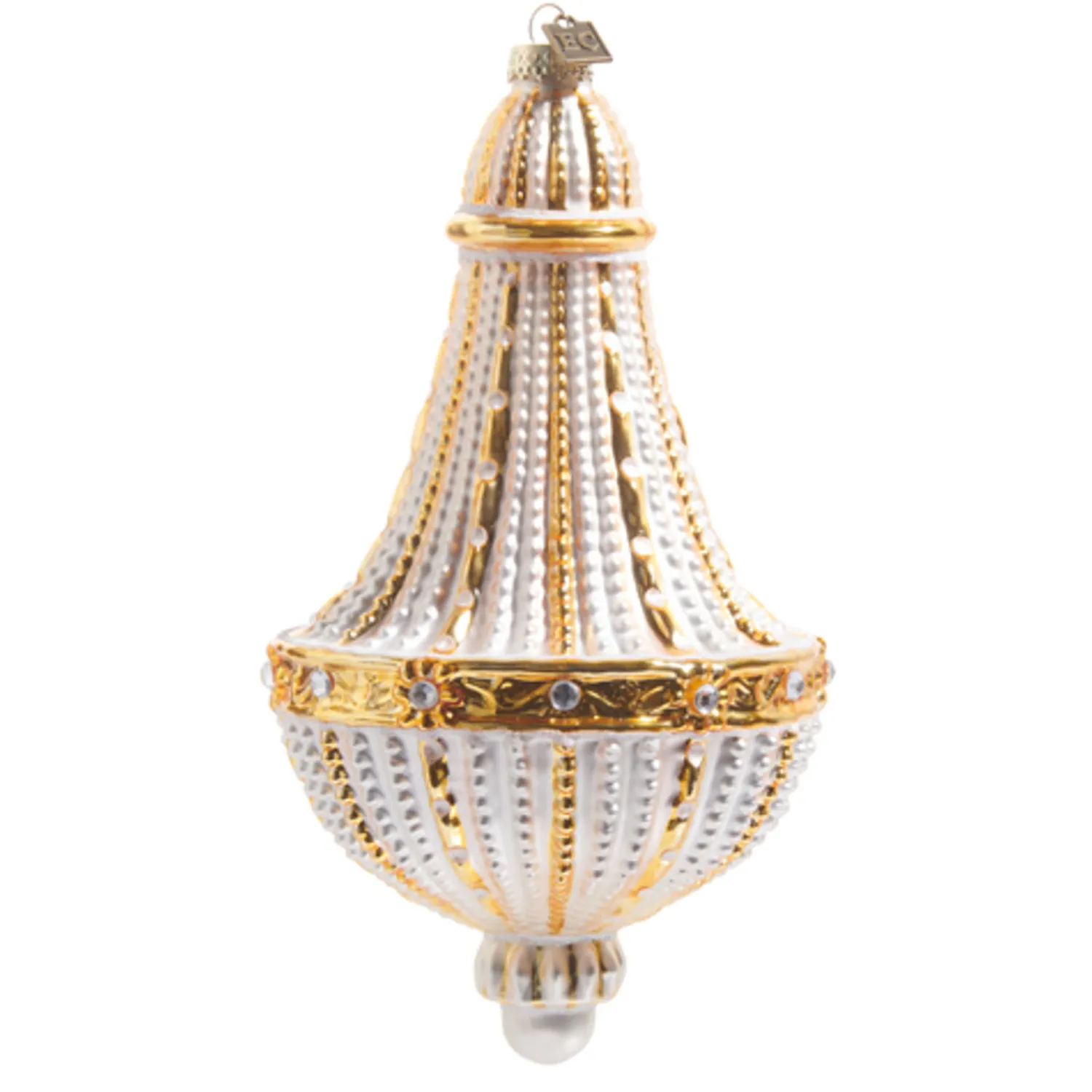 The Jolly Christmas Shop Raz Eric Cortina 5.75" Or 8" Estate Chandelier Glass Christmas Ornament