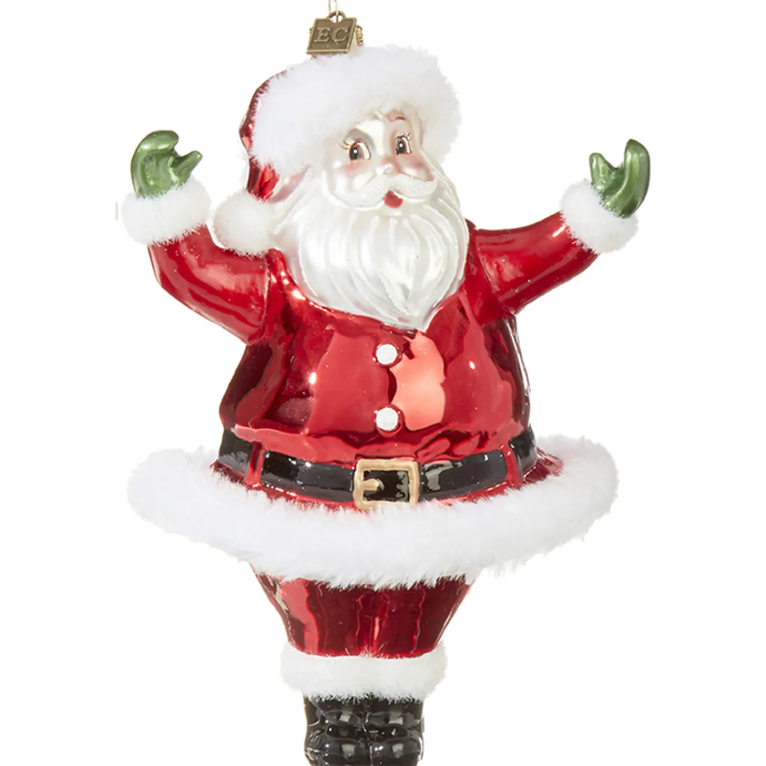 Hot The Jolly Christmas Shop Raz Eric Cortina 4.75" Or 7.5" Large Retro Santa Glass Christmas Ornament