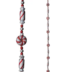 Sale The Jolly Christmas Shop Raz Eric Cortina 3' Peppermint Candy Glass Christmas Tree Garland G4253136