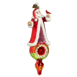 Discount The Jolly Christmas Shop Raz Eric Cortina 7.5" Regal Santa Glass Christmas Ornament 4453171