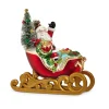 Outlet The Jolly Christmas Shop Raz Eric Cortina 5.25" Sleigh Ride Santa Glass Christmas Ornament 4453160
