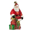 Online The Jolly Christmas Shop Raz Eric Cortina 6.5" Special Delivery Santa Glass Christmas Ornament 4453161