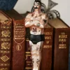 Outlet The Jolly Christmas Shop Raz Eric Cortina 4" Tattooed Man Glass Christmas Ornament 4353140