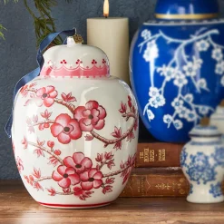 Online The Jolly Christmas Shop Raz Eric Cortina Large 8" Pink Ginger Jar Glass Christmas Ornament 4353143