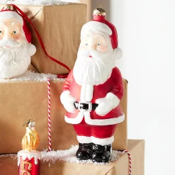 Best The Jolly Christmas Shop Raz Eric Cortina Large 8" Santa Blow Mold Glass Christmas Ornament 4353170