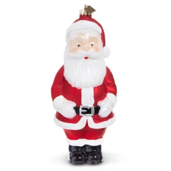 Best The Jolly Christmas Shop Raz Eric Cortina Large 8" Santa Blow Mold Glass Christmas Ornament 4353170