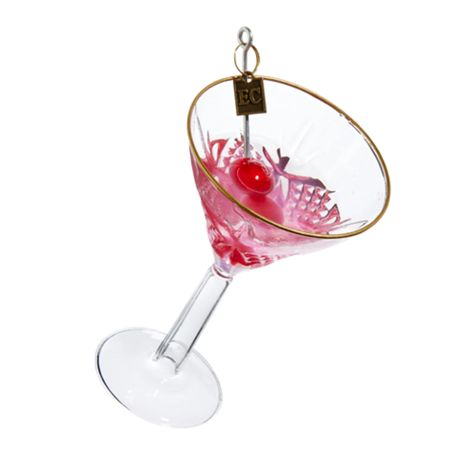 Outlet The Jolly Christmas Shop Raz Eric Cortina Pink Martini Or Champagne Glass Christmas Ornament