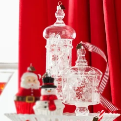 Hot The Jolly Christmas Shop Raz Eric Cortina Small Or Large Christmas Candy Jar Glass Ornament