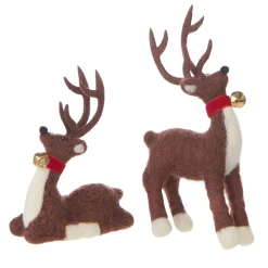The Jolly Christmas Shop Raz Felt Reindeer Christmas Ornament 4016151