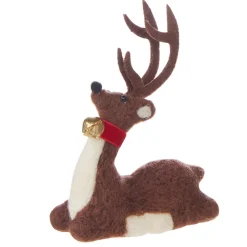 The Jolly Christmas Shop Raz Felt Reindeer Christmas Ornament 4016151