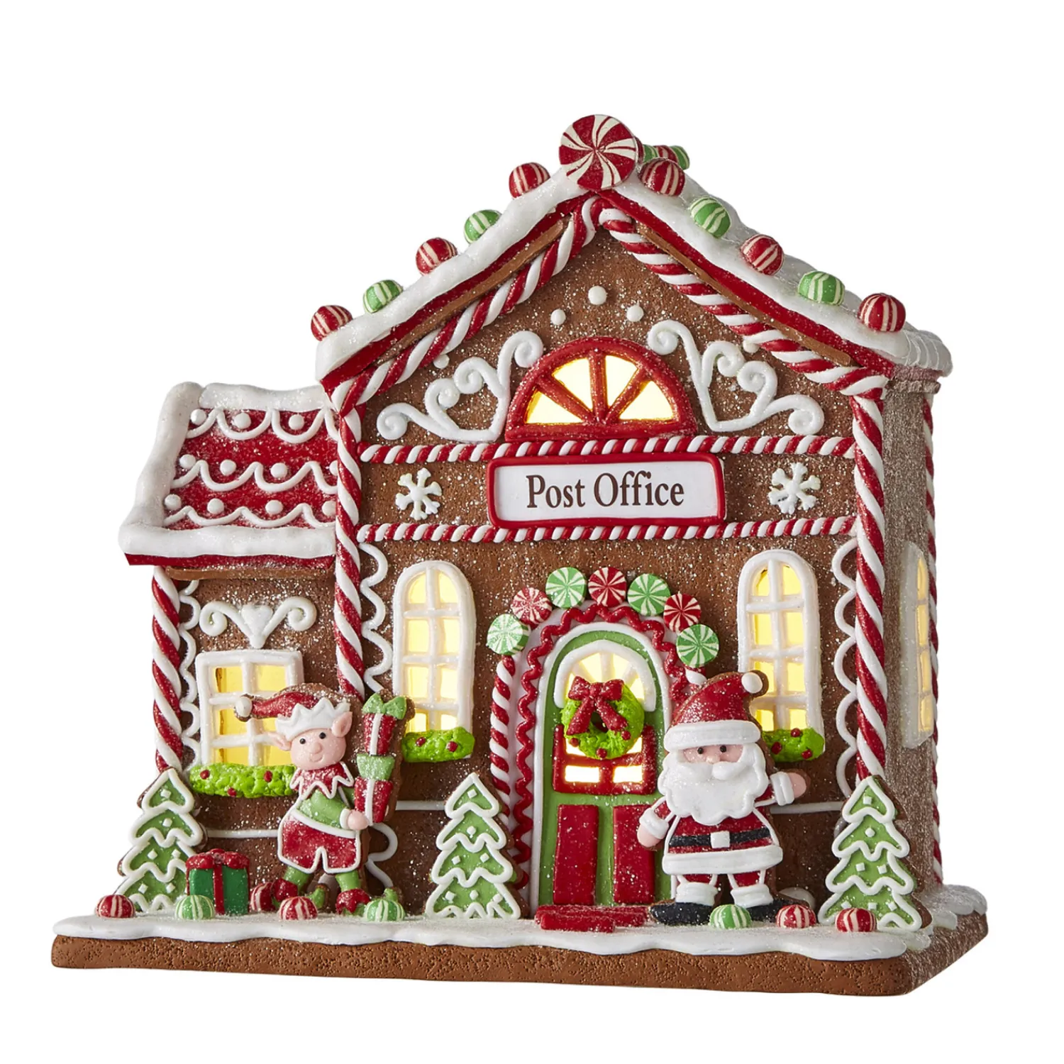 Outlet The Jolly Christmas Shop Raz Gingerbread LED Lighted Town Building Christmas Decoration