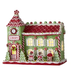 Outlet The Jolly Christmas Shop Raz Gingerbread LED Lighted Town Building Christmas Decoration