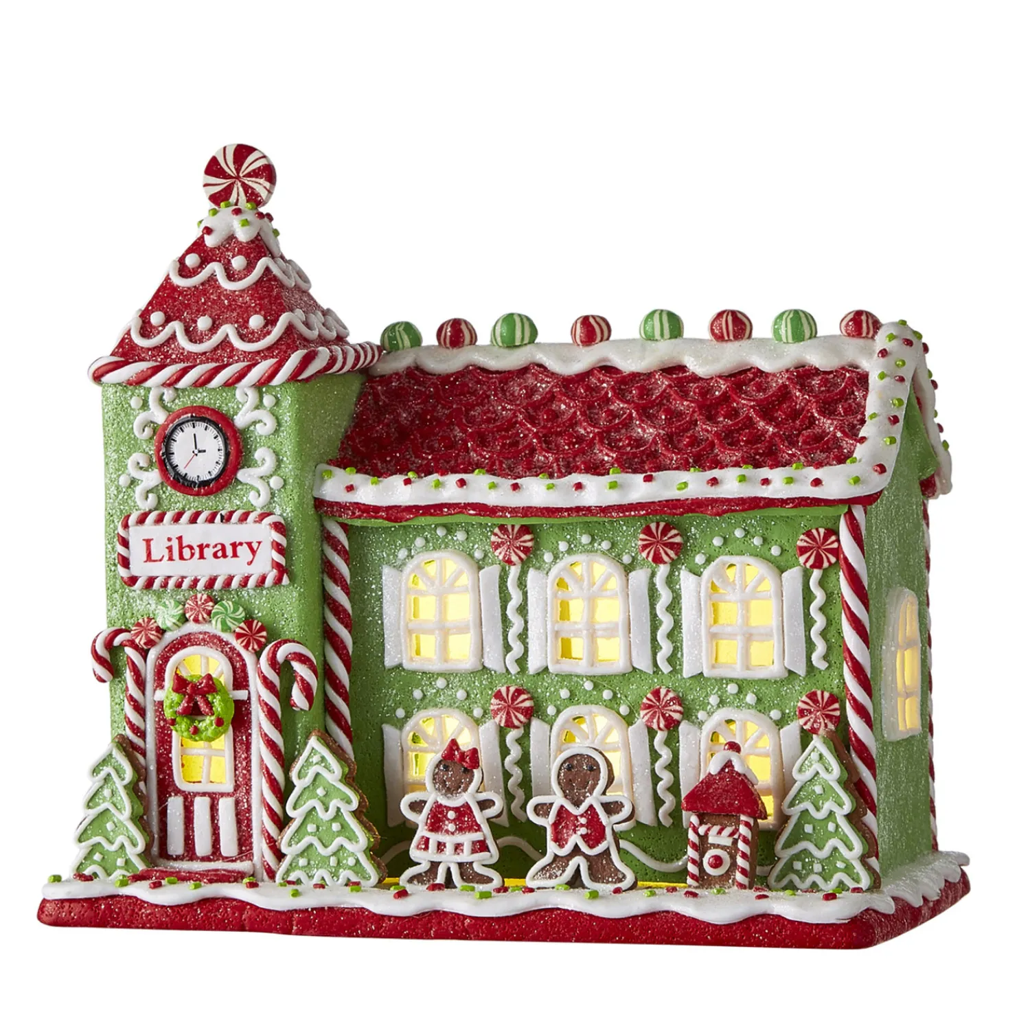 Outlet The Jolly Christmas Shop Raz Gingerbread LED Lighted Town Building Christmas Decoration