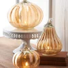 Sale The Jolly Christmas Shop Raz Glass Pumpkins Fall Or Halloween Decoration