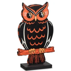 Discount The Jolly Christmas Shop Raz Jack O Lantern, Scaredy Cat, Or Owl Block Cut Out Standing Halloween Sign