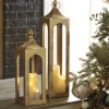 Outlet The Jolly Christmas Shop Raz Large 21" Or 29" Gold Lantern Christmas Decoration