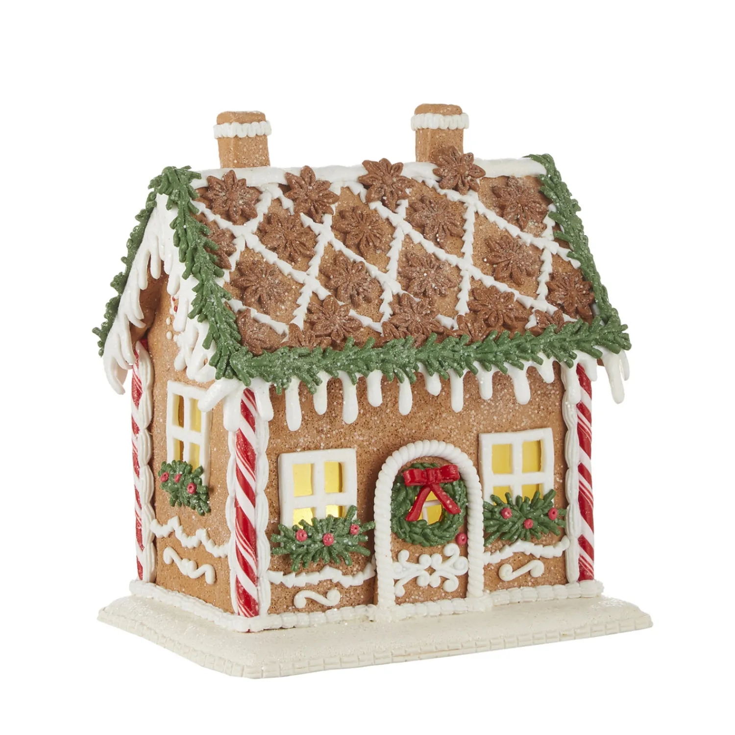 Discount The Jolly Christmas Shop Raz LED Lighted 8.5" Holiday Spice Gingerbread House Christmas Decoration 4116425