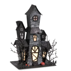 Discount The Jolly Christmas Shop Raz Lighted Black Haunted House Halloween Decorations