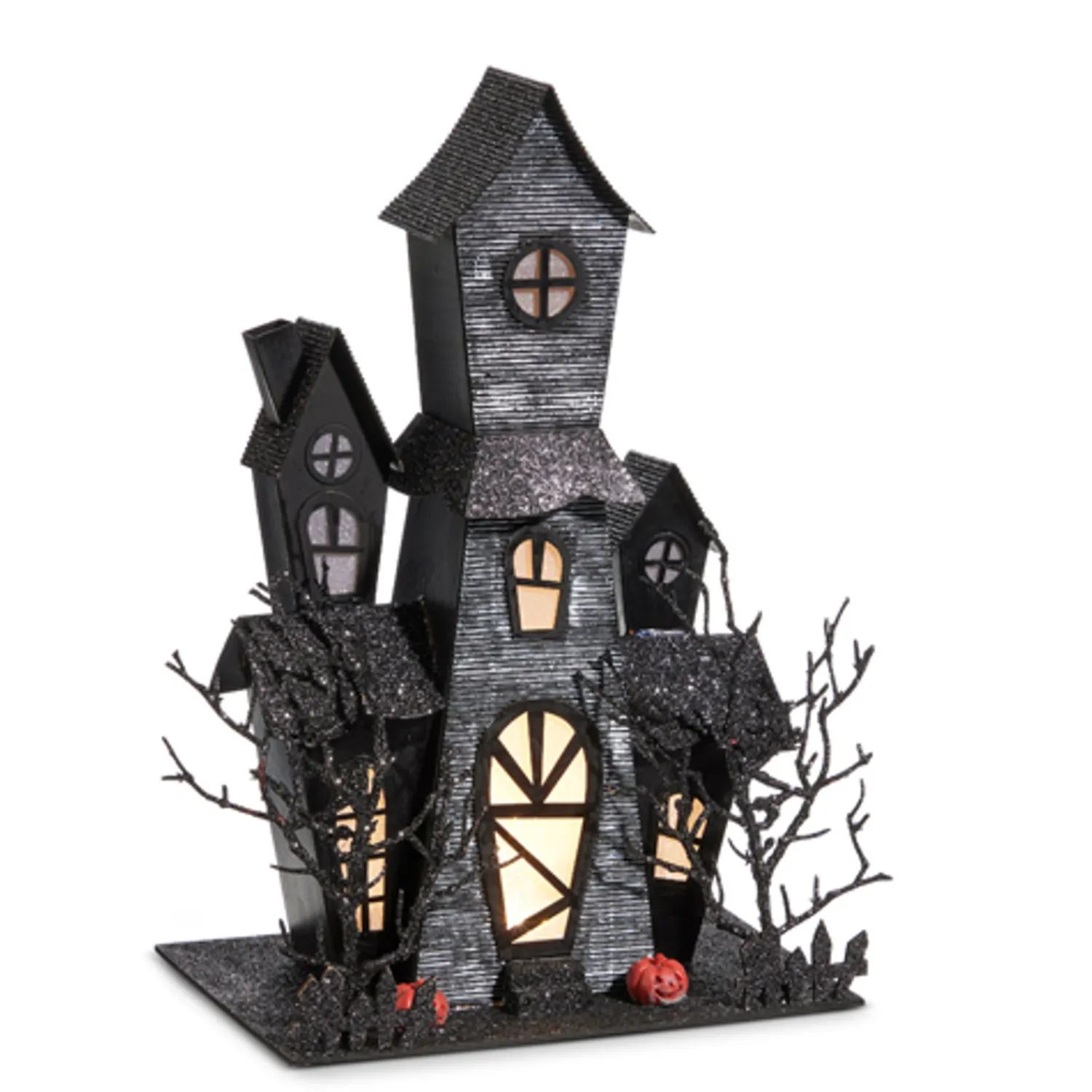 Discount The Jolly Christmas Shop Raz Lighted Black Haunted House Halloween Decorations