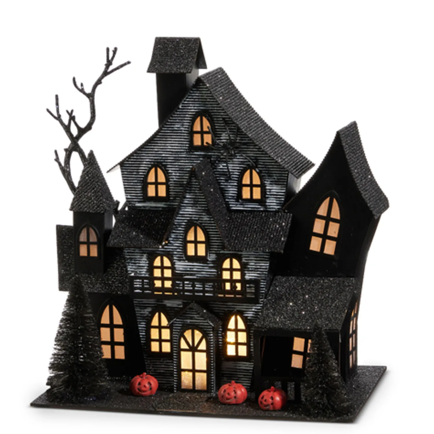 Discount The Jolly Christmas Shop Raz Lighted Black Haunted House Halloween Decorations