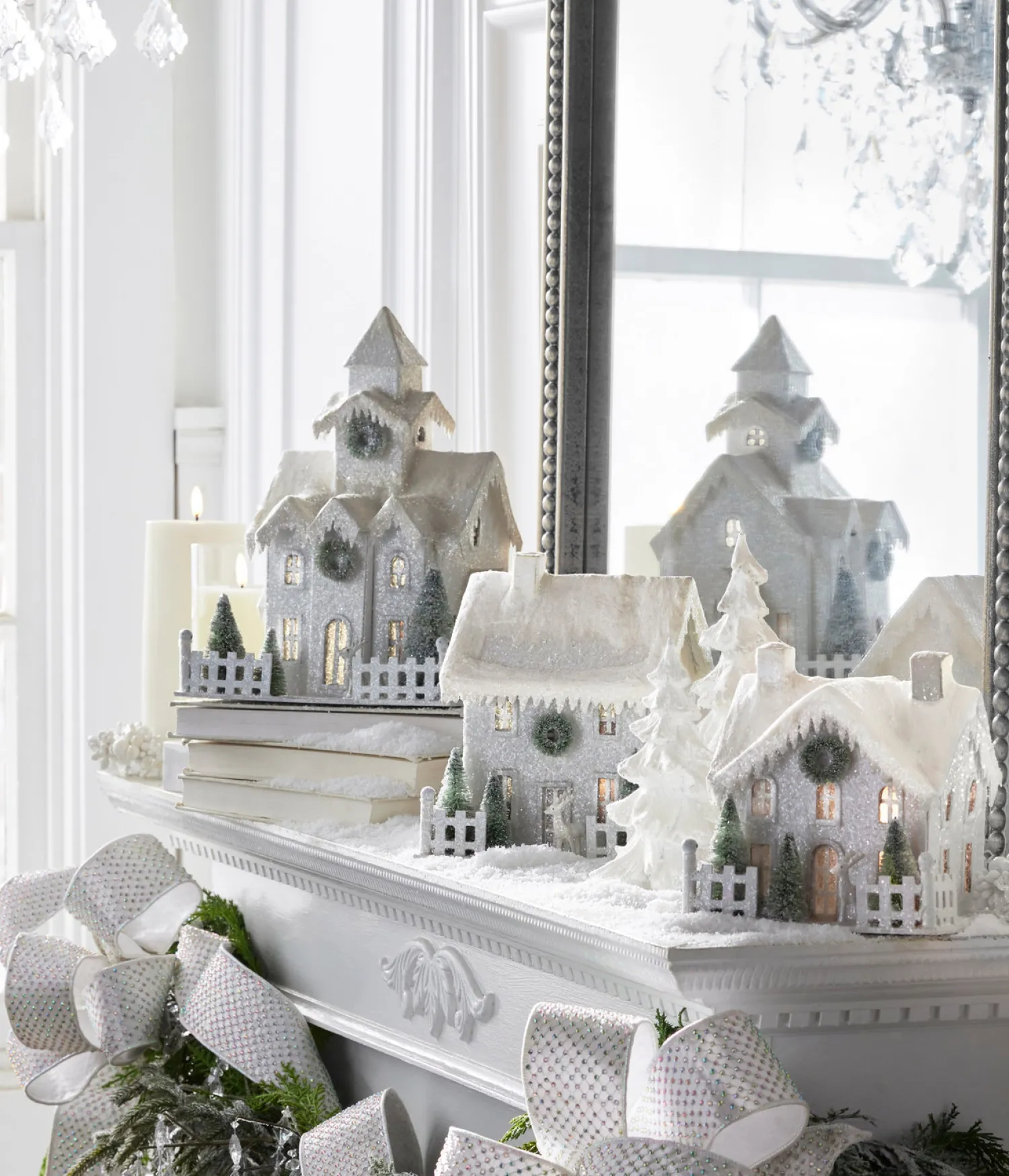 New The Jolly Christmas Shop Raz Lighted Snowy Cardboard Christmas House Decoration
