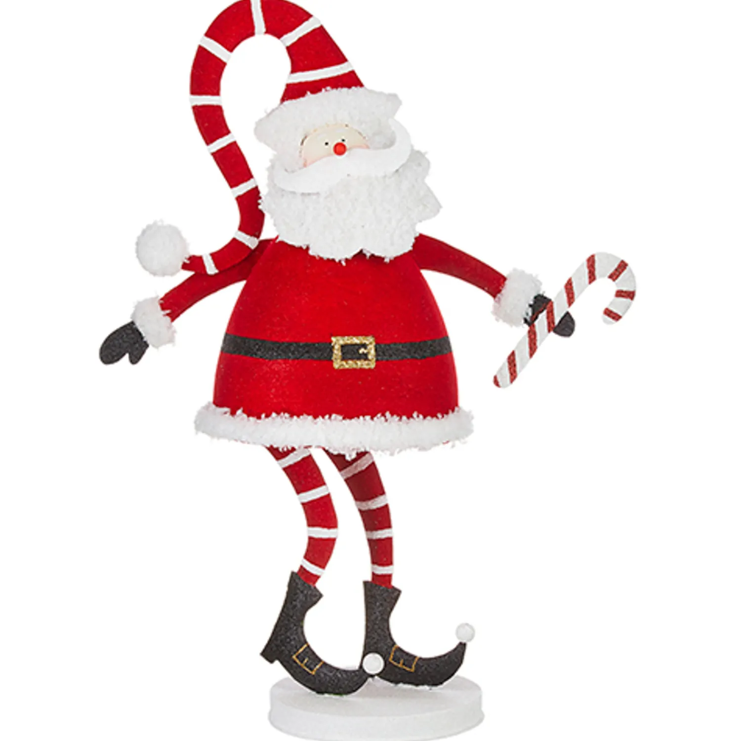 Best The Jolly Christmas Shop Raz Metal Candy Cane Santa Christmas Figure Decoration