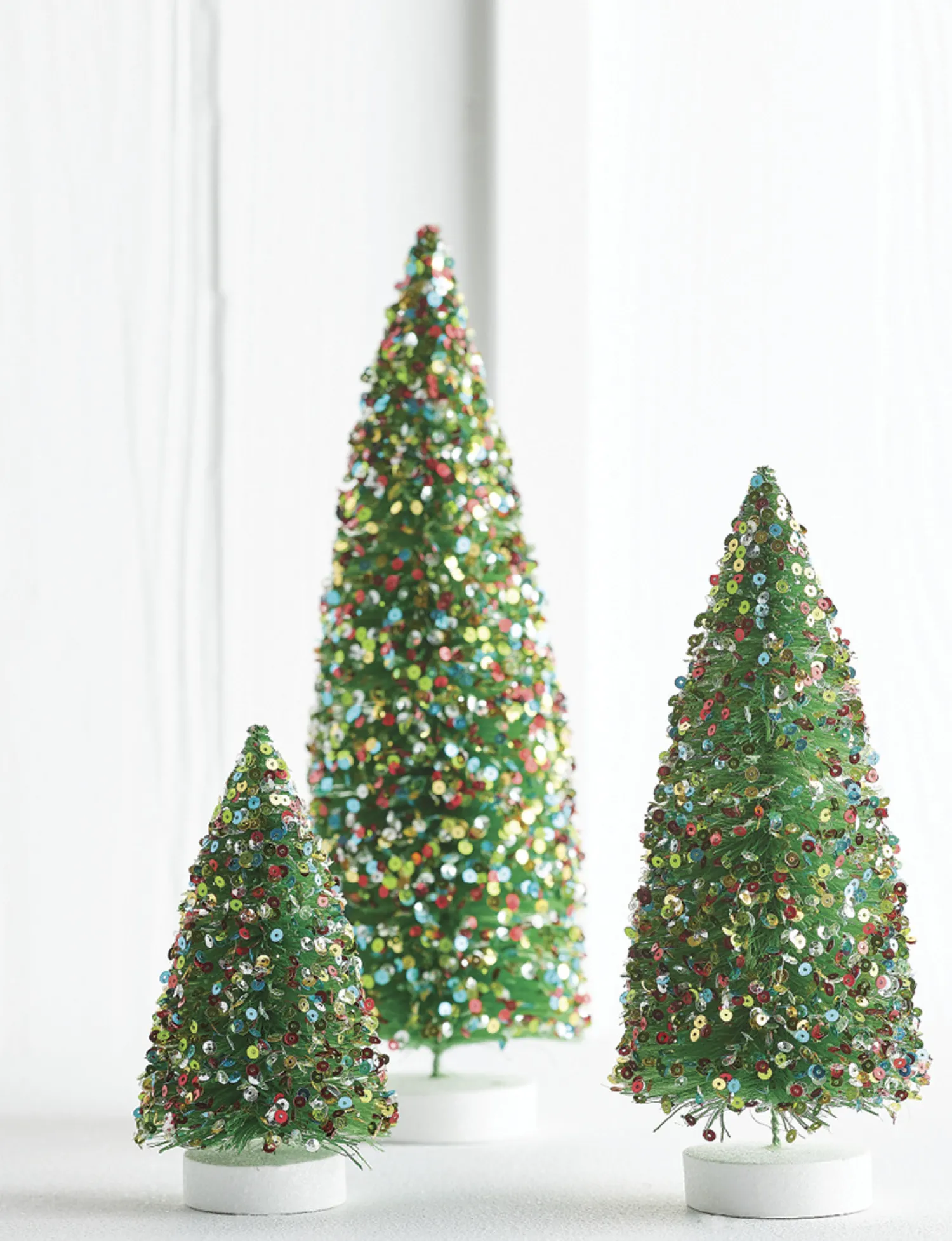 Best The Jolly Christmas Shop Raz Multi Color Sequined Bottle Brush Tree Christmas Decoration 4219102