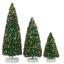 Best The Jolly Christmas Shop Raz Multi Color Sequined Bottle Brush Tree Christmas Decoration 4219102