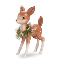 New The Jolly Christmas Shop Raz Retro Deer With Wreath Vintage Christmas Figure