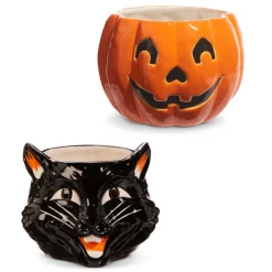 Online The Jolly Christmas Shop Raz Scaredy Cat Or Jack O Lantern Container Halloween Decoration