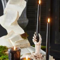 Best The Jolly Christmas Shop Raz Set Of 2 10" Black Taper Battery Operated Candle With Lighted Flickering Wick 4434555