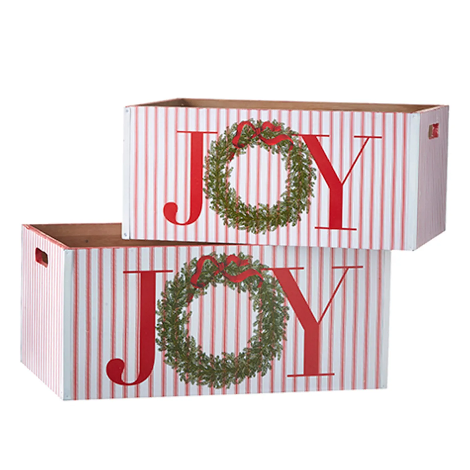 Hot The Jolly Christmas Shop Raz Set Of 2 17.75" Joy Crates Christmas Decorations 4212313