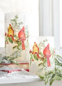 The Jolly Christmas Shop Raz Set Of 2 Cardinal Containers Christmas Decoration 4324593