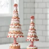 Clearance The Jolly Christmas Shop Raz Set Of 2 Gingerbread And Peppermint Christmas Trees 4316092