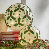 Online The Jolly Christmas Shop Raz Set Of 2 Holly Leaf Battery Operated Lighted Ball Glass Christmas Decoration 4322866