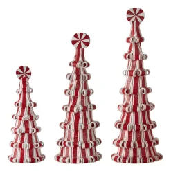 Online The Jolly Christmas Shop Raz Set Of 3 Peppermint Candy Tree Christmas Decoration 4116383
