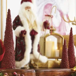 Best The Jolly Christmas Shop Raz Set Of 3 Red Berry Cone Christmas Tree 4211312