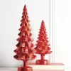 Sale The Jolly Christmas Shop Raz Set Of 2 Red Glass Christmas Tree Decoration 4222939